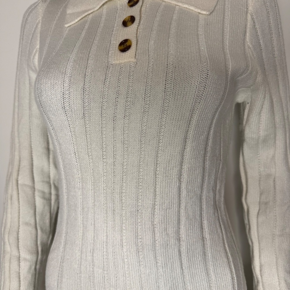 MISSGUIDED Ribbed Knit Mini Dress With Fringe Winter Long Sleeve Turtleneck - Picture 7 of 7